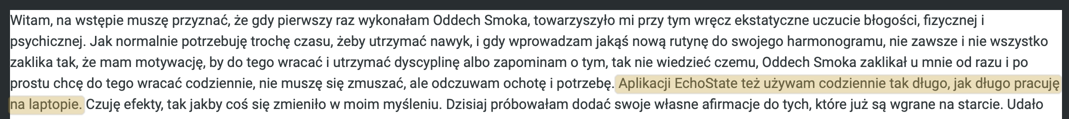 Opinia klientki — Paula